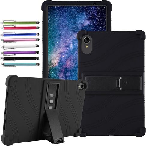Case for VOLENTEX VASOUN Tab 10 Lite Tablet Model M10 / APOLOSIGN Maxsignage ApoloMedia TWTNVOF EP103A 10.1 Inch Tablet - Lightweight Silicone Stand Cover with 1 Random Stylus (Purple) in Saudi Arabia
