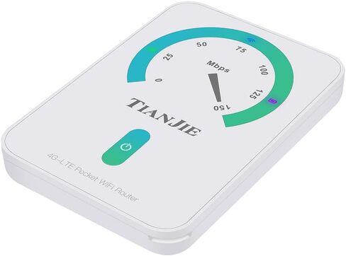4G LTE Mobile Hotspot Router, 1800mAh Battery, Wi-Fi Protected Access, 150Mbps Speed, 10 User Support, 97x60x15mm Portable Mi-Fi Device in Saudi Arabia