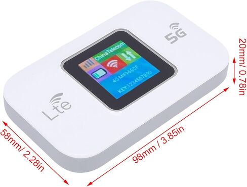 5G Mobile Hotspot Router, 300Mbps High Speed LTE Portable WiFi with WPA WPA2 Encryption, for Travel Outdoor Europe Asia Africa in Saudi Arabia