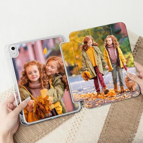 Custom Pictures Personalized Case for iPad 11th A16 11 inch(2025), Buit in Pencil Holder, Customized Photo Case with Shockproof Protective Cover Clear PC Back Shell Auto Wake/Sleep in Saudi Arabia
