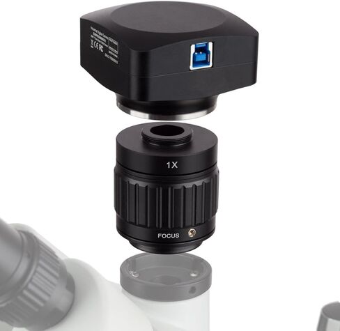 AmScope 7X-45X مجهر علم الأحجار الكريمة الاستريو المتقدم مع إضاءة علوية LED + كاميرا USB بدقة 20 ميجابكسل in Kuwait
