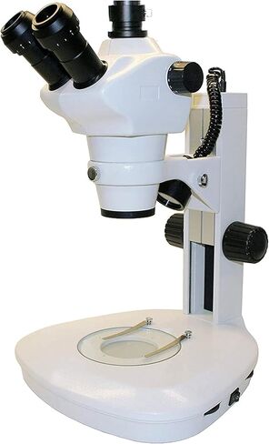Vision Scientific VMS0007-TZ-5NN Trinocular Zoom Stereo Microscope, 10x WF Eyepiece, 0.8X—5X Zoom, 4X—100x Magnification, 0.5X & 2X Aux Lens, LED Illumination, 5.0MP Digital Eyepiece Camera in Saudi Arabia