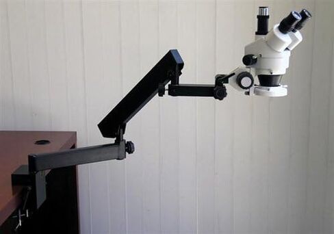 AmScope 7X-45X مجهر تكبير مفصلي ثلاثي العينيات + كاميرا USB 1.3 متر in Kuwait