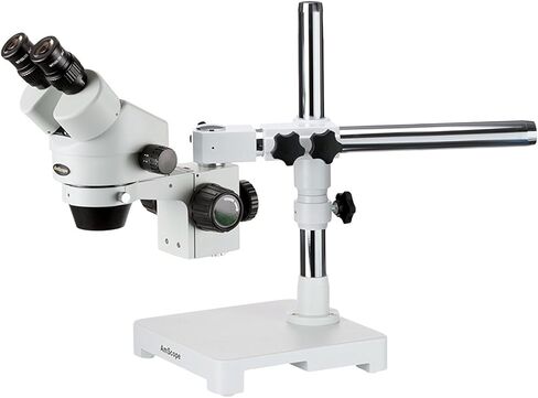 AmScope 3.5x-90x Binocular Stereo Zoom Microscope on Boom Stand in Saudi Arabia