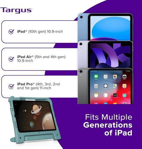 Targus – Kids Case Compatible with iPad Air 11" (M2), iPad 10.9" (10th Gen), iPad Air 10.9" (5th & 4th Gen), iPad Pro 11 Inch (1st–4th Gen) - THD96405GL in Saudi Arabia