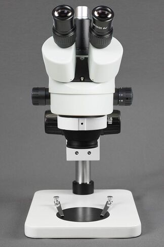 Vision Scientific VS-1FZ-IFR07 مجهر ستيريو تكبير ثلاثي العينيات سيمول بؤري، عدسة WF 10x، تكبير 0.7x-4.5x، تكبير 3.5x-90x، عدسة مساعدة 0.5x و2x، حامل عمود، ضوء حلقة 144-LED مع التحكم in Saudi Arabia
