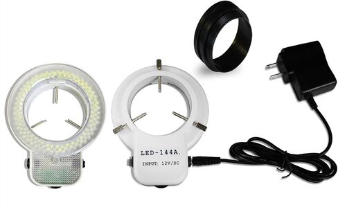 Vision Scientific VS-1FZ-IFR07-RET11.6 Simul-Focal Trinocular Zoom Stereo, 10x WF Eyepiece, 0.7X-4.5X Zoom, 3.5x-90x Magnification, Pillar Stand, 144-LED Ring Light, 11.6" Retina Screen w/5MP Camera in Saudi Arabia