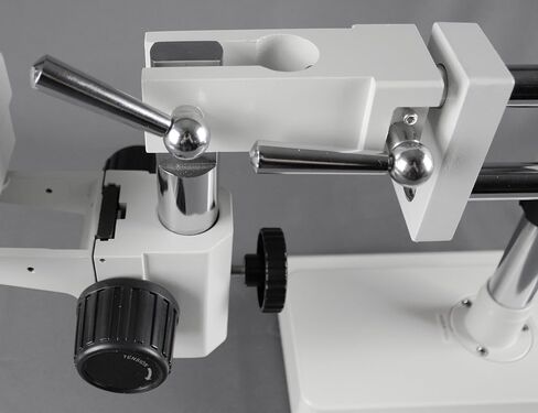 Vision Scientific VS-5EZ Binocular Zoom Stereo Microscope, 10x WF Eyepiece, 0.7X—4.5X Zoom, 3.5X—90x Magnification, 0.5X & 2X Auxiliary Lens, Double Arm Boom Stand in Saudi Arabia