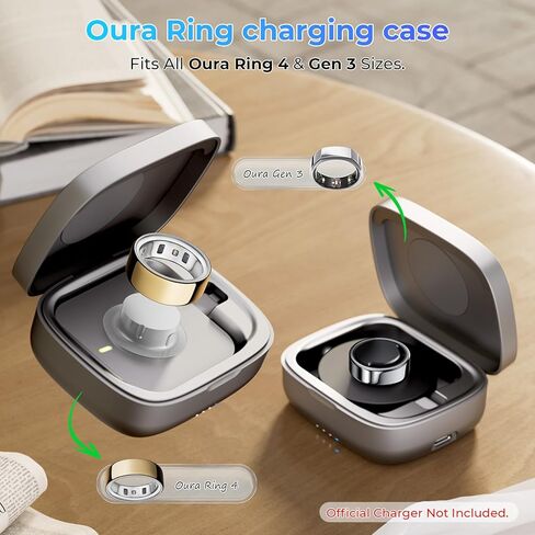 Portable Charging Case for Oura Ring gen4&3 Charger Universal Wireless Travel Charger Fits All Gen4&3 Sizes oura Ring Accessories(Official Charger Not Included) in Saudi Arabia