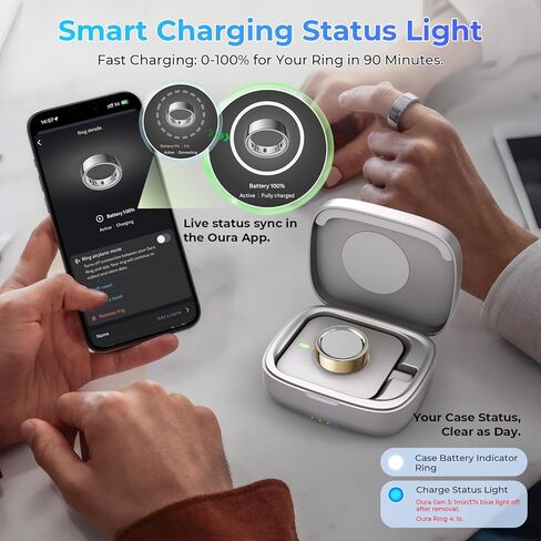 Portable Charging Case for Oura Ring gen4&3 Charger Universal Wireless Travel Charger Fits All Gen4&3 Sizes oura Ring Accessories(Official Charger Not Included) in Saudi Arabia