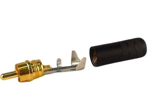 (8 عبوات) Switchcraft 3502ABAU نهاية كابل RCA ذكر أسود/ذهبي مع أطراف لحام in Kuwait