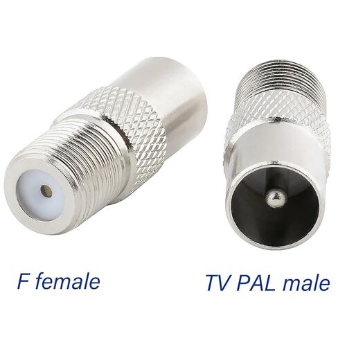 2 قطعة F أنثى إلى TV PAL ذكر محول TV إلى F RF موصل محوري لاستقبال الأقمار الصناعية هوائي موالف كابل محوري in Kuwait