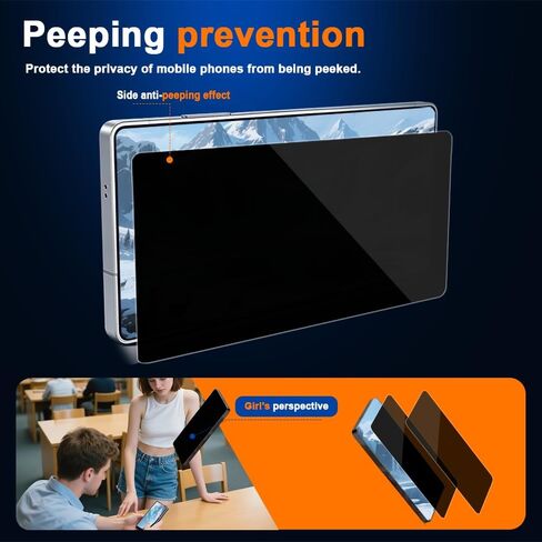 9H+ Privacy Anti-Spy Glass for Samsung Galaxy S25 Ultra Screen Protector, Crystal Clear HD, Auto-Align Frame & 3S Installation, Full Coverage Tempered Glass, [2-Pack with Dust-Free Kit] in Saudi Arabia