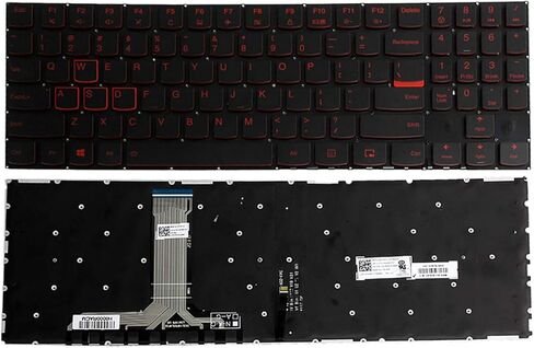 لوحة مفاتيح بديلة للكمبيوتر المحمول Lenovo Legion Y520 Y520-15IKB Y720 Y720-15IKB R720 R720-15IKB 15 15IKB 9Z.NDKBN.D01 لوحة مفاتيح بإضاءة خلفية للكمبيوتر المحمول الأمريكي، أسود in Kuwait