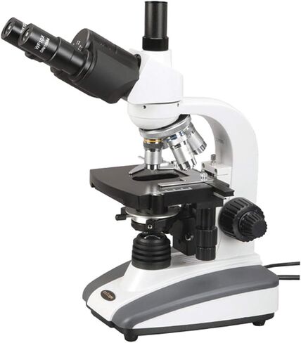 مجهر مركب ثلاثي العينيات AmScope T360A، تكبير 40X-1600X، عدسات WF10x وWF16x، برايتفيلد، إضاءة LED، مكثف آبي، مسرح ميكانيكي مزدوج الطبقة in Saudi Arabia