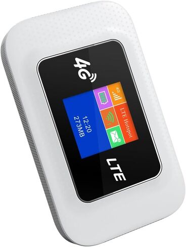 راوتر واي فاي 4G LTE، نقطة اتصال محمولة، بطارية 3000 مللي أمبير في الساعة، أبيض، 150 ميجابت في الثانية، بطاقة SIM متوافقة مع ألعاب الأعمال in Saudi Arabia