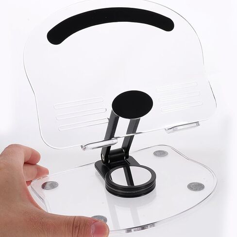 Zerodeko Adjustable Folding Tablet Holder Universal Acrylic Tablet Stand for Desk Home Use Rotatable Non-Slip Compatible with Multiple Devices in Saudi Arabia
