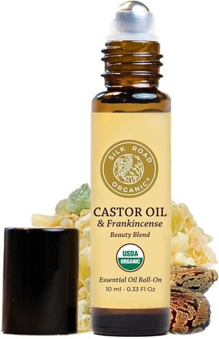Organic Frankincense Carterii Essential Oil Roll On, 100% Pure USDA Certified Aromatherapy - 10 ml Roller by Silk Road Organic - Always Pure, Always Organic in Kuwait