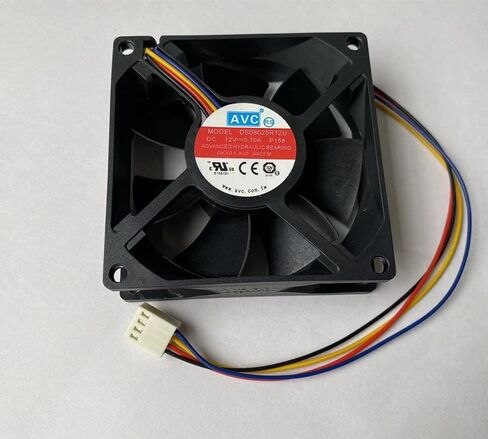 DS08025R12U P158 مروحة DC12V 0.70A 64CFM 80 × 80 × 25 مم 8 سم 4 أسلاك / 4 دبوس مروحة تبريد in Kuwait