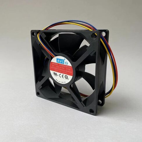 DS08025R12U P158 مروحة DC12V 0.70A 64CFM 80 × 80 × 25 مم 8 سم 4 أسلاك / 4 دبوس مروحة تبريد in Kuwait