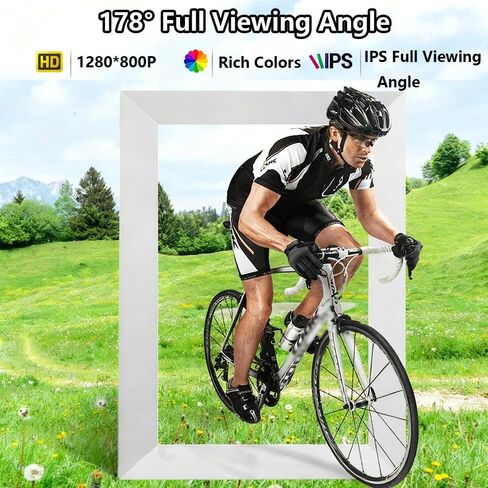 Digital Photo Frame, 10.1-Inch, Built-in 32gb Memory, 1280 * 800 IPS Touchscreen, Multi-User Connection, Remote Transfer, Automatic Rotation, Slideshow Playback, Photo/Video Sharing B in Saudi Arabia