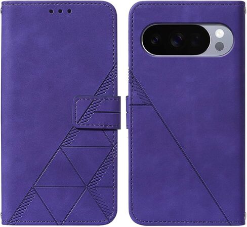 for Pixel 10 Pro Case/Pixel 10 Case Wallet, Card Holder Slots, Wrist Strap, TPU Interior Phone Protective, Stand PU Leather, Folio Flip Cases Cover (Purple) in Saudi Arabia