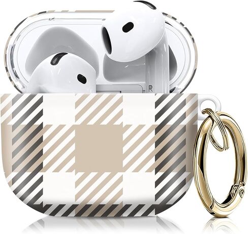 متوافق مع غطاء حافظة AirPod الجيل الرابع مع سلسلة مفاتيح، حافظة سماعة رأس لاسلكية واقية كاملة مضادة للصدمات للنساء والرجال والبنات (زهرة وردية بيضاء وزرقاء لطيفة) in Kuwait