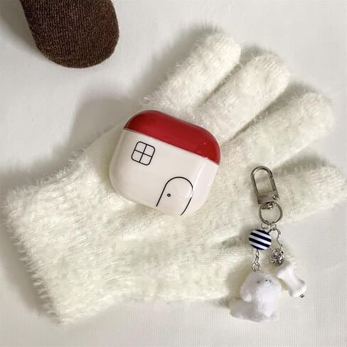 Earbuds Case for Airpods 4 with Keychain,Cute Cartoon Dog Puppy Pattern Design Shockproof Earphone Protective Shell Cover for Women Girly (Dog) in Saudi Arabia