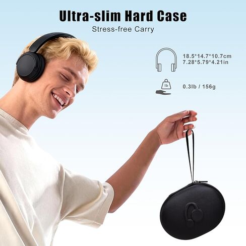 Hard Case for Beats Studio Pro/Solo 4 3 2 / Studio 3 Wireless Noise Cancelling Headphones, Black in Saudi Arabia