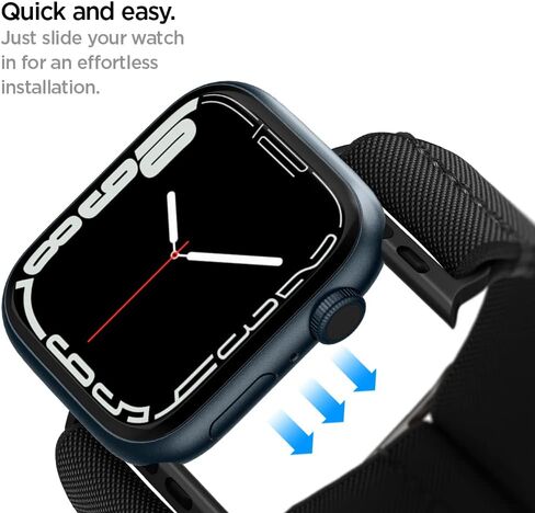 Spigen Air Fit Band Designed for Apple Watch Band Series 11/10 42mm, 9/8/7 41mm, SE3/SE2/SE/6/5/4 40mm, 3/2/1 38mm - Black in Saudi Arabia