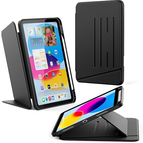 حافظة CACOE لجهاز iPad (A16) الجيل الحادي عشر/العاشر مع حامل أقلام، غطاء حامل مغناطيسي متعدد الزوايا لجهاز iPad 11/10 Gen 2025/2022 11/10.9 بوصة، أزرق بحري in Kuwait