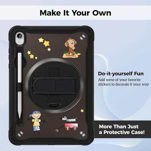 حافظة ProCase متينة لجهاز Galaxy Tab S11 2025 11 بوصة - مع حامل قلم S، غطاء متين مقاوم للصدمات مع حزام يد قابل للدوران 360 درجة واقي لجهاز Galaxy Tab S11 (X730/X736B) - أسود in Kuwait