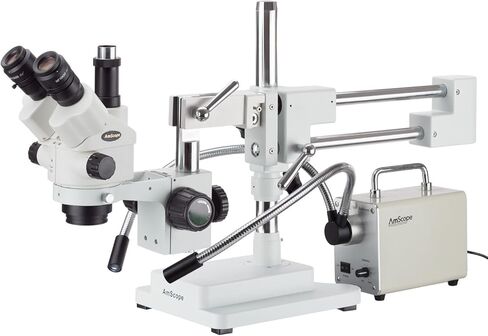 AmScope 3.5X-45X Simul-Focal Stereo Zoom Microscope with 30W LED Illuminator and 10MP USB3 Camera in Saudi Arabia