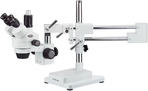 AmScope 3.5X-90X Simul-Focal Boom Stereo Microscope with a Fluorescent Light and 1.3MP Camera in Saudi Arabia