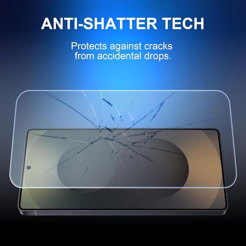 واقي شاشة من الزجاج المقوى لهاتف Samsung Galaxy S24/S25 [مقاوم للكسر من الدرجة العسكرية وأطول متانة]، صندوق تثبيت تلقائي لإزالة الغبار، خالٍ من الفقاعات، شفاف عالي الدقة، سهل التركيب، عبوتان in Kuwait