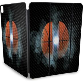Carbon Fiber Skin Compatible with Apple Smart Folio for iPad Pro 13-inch (M4/M5) 2025 - Basketball Orb - Premium 3M Vinyl Protective Wrap Decal Cover | Crafted in The USA by MightySkins in Kuwait