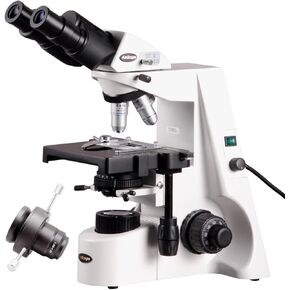 AmScope B690C-DK Siedentopf Binocular Compound Microscope, 40X-2500X Magnification, WH10x and WH25x Super-Widefield Eyepieces, Infinity Objectives, Brightfield/Darkfield (BF/DF), Kohler Condenser, Double-Layer Mechanical Stage in Saudi Arabia