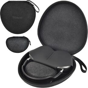 Case for AirPods Max, Felt Travel Storage Organizer with Removable Inner Box,Portable Protective Cover for Apple AirPods Max Accessories, Compatible with Smart Case,Black in Saudi Arabia
