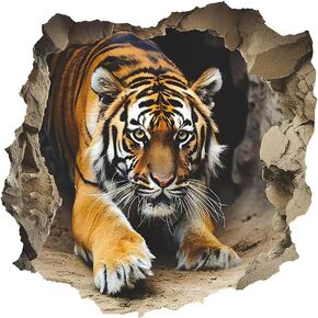 3D Tiger Wall Decal Sticker, 2 Pack Waterproof Removable Vinyl Decal for Laptops, Cars, Wall, Furniture, Bedroom Decoration LB-0021 in Kuwait