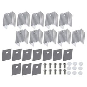10pcs Aluminum Semiconductor Heat Sink Metal Voltage Regulator Cooling Fin Kit with Insulator Mount for Electronics Cooling in Computer Components in Saudi Arabia