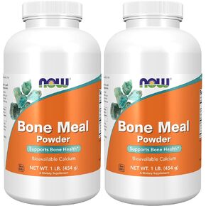 NOW Supplements, Bone Meal Powder with Calcium Carbonate and Magnesium Oxide, Natural Calcium Source, 1-Pound in Saudi Arabia