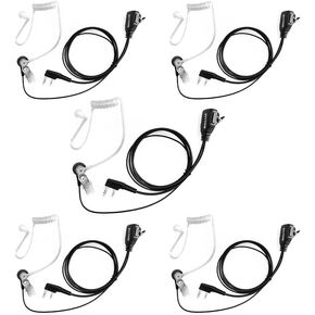 Walkie Talkie Earpiece with Mic Compatible with Baofeng UV-5R 888S, Retevis RT21 RT22 RT68 H-777 RT86, Kenwood TH-F6 F6A D7 Pxton Two Way Radios Earpiece G Shape Ear Piece for Police Radios (5 Pack) in Saudi Arabia