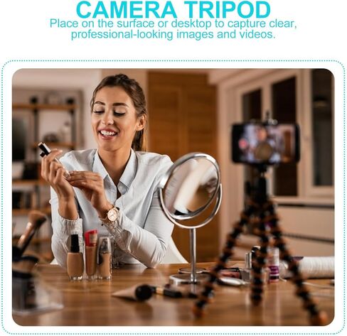 Zerodeko 2 Pcs Foldable Desktop Camera Tripod with 1/4 Inch Screw for Streaming and Photography, Stable Tabletop Phone and Webcam Stand for Vlogging and Recording in Saudi Arabia