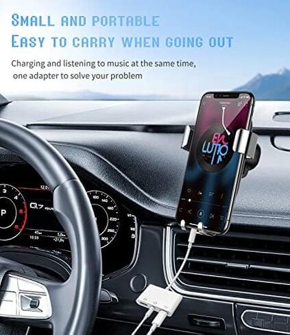 USB-C to 3.5mm Audio Adapter 3in1 Type C Headphone Jack Dual AUX DAC Splitter Charger Dongle Cord Compatible for Samsung for IPhone15 Pro Max Plus ipad 10、Air4/5、Mini6、Pro Charging Cable in Saudi Arabia
