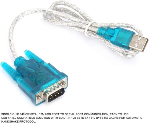 aqxreight HL-340 USB إلى RS232 محول تسلسلي 2 حزمة كابل دبوس لنقل البيانات متوافق مع أجهزة الكمبيوتر المحمولة والأجهزة الصناعية in Saudi Arabia