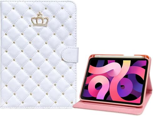 غطاء ذكي لجهاز iPad Air 5 /ipad Air 4 مع حامل قلم رصاص للاستيقاظ/النوم التلقائي، غطاء خلفي ناعم من مادة TPU لجهاز iPad Air 5th/4th Gen 10.9 بوصة (وردي) in Kuwait