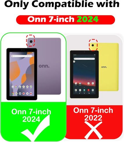 حافظة تابلت Onn مقاس 7 بوصة (2024) الجيل الرابع الموديل: 100135924، مع مقبض حامل للحزام، غطاء EVA للأطفال لجراب الكمبيوتر اللوحي Walmart Onn Surf مقاس 7 بوصة، أزرق داكن in Kuwait