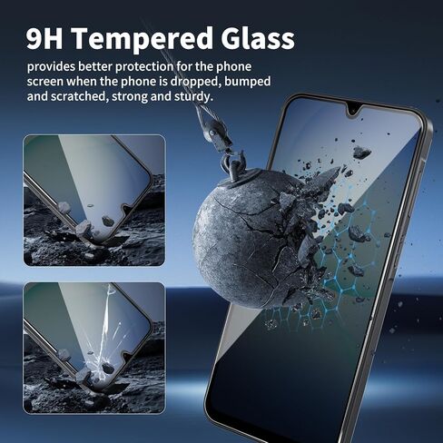 3 Pack For Samsung Galaxy A17 Privacy Screen Protector + 3 Pack Camera Lens Protector, 9H Hardness Anti-Spy Tempered Glass, Scratch-Resistant (Samsung Galaxy A17) in Saudi Arabia
