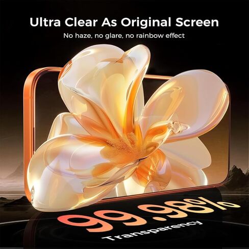for iPhone 17 Pro Screen Protector 4 Pack [9H+ Tempered Glass] [Military-Grade Drop Protection] [Easy Installation] Shockproof Full Edge Coverage 6.3 Inch 2025 in Saudi Arabia