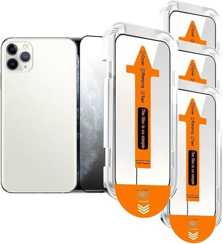 for iPhone 17 Pro Screen Protector 4 Pack [9H+ Tempered Glass] [Military-Grade Drop Protection] [Easy Installation] Shockproof Full Edge Coverage 6.3 Inch 2025 in Saudi Arabia